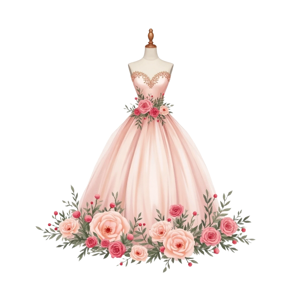 Elegant Floral Gown